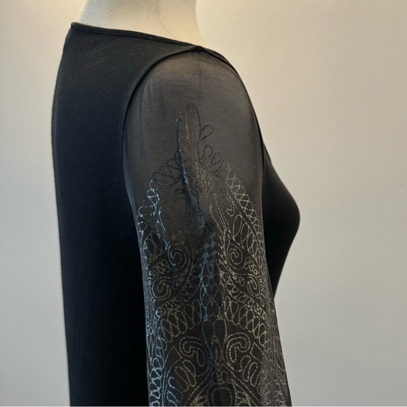 FERRE Gianfranco ferre TATOO VINTAGE TOP BLACK SIZE M VGC - Picture 10 of 16